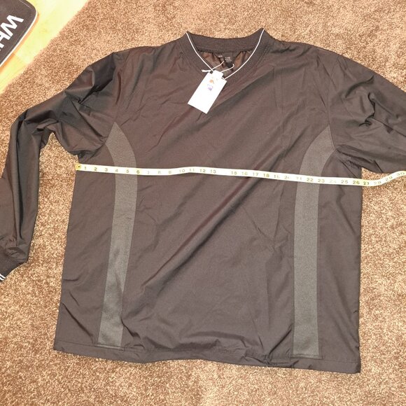 North End 88132 Men's Golf Unlined V-neck Wind Shirt/Windbreaker NWT,XL,Black - Picture 14 of 14